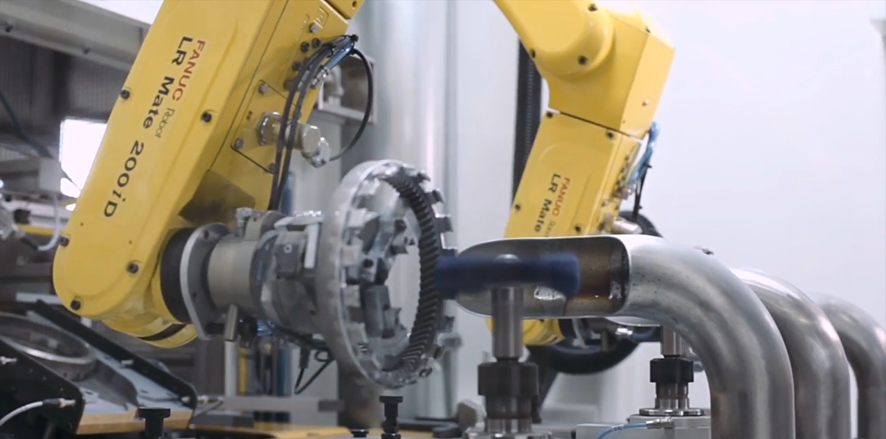 A Matrix Design automated deburring machine.