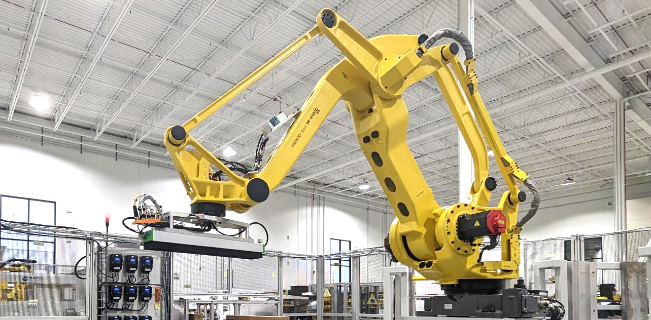 Matrix Design palletizing robot in action