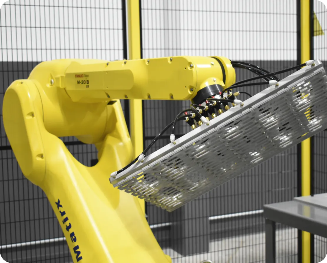 FANUC robot arm with tray