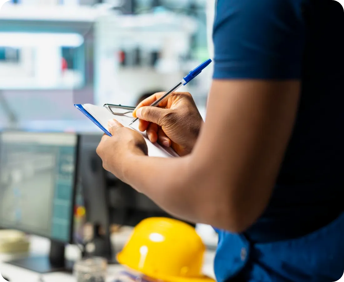 Person with clipboard