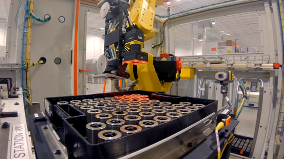 Machine Tending with Visual Inspection